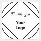 Eenvoudig minimaal elegant aangepast logo vierkante sticker (Voorkant)
