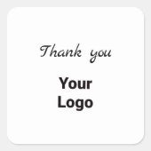 Eenvoudig minimaal elegant aangepast logo vierkante sticker (Voorkant)