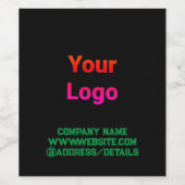 Eenvoudig minimaal elegant aangepast logo wijn etiket (Enkel label)