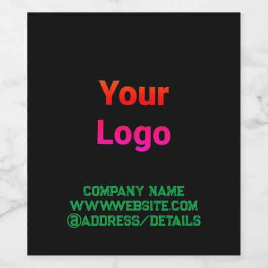 Eenvoudig minimaal elegant aangepast logo wijn etiket (Enkel label)