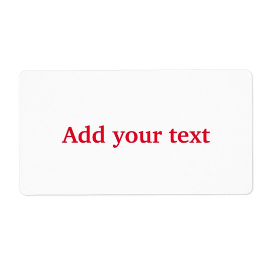 Eenvoudig minimaal elegant aangepast voeg jouw tek etiket (Voorkant)