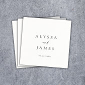 Eenvoudig minimaal elegant bruiloft servet