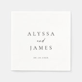 Eenvoudig minimaal elegant bruiloft servet (Voorkant)