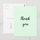 Eenvoudig minimaal elegant dank u elegant gebruik briefkaart (Voorkant / Achterkant)