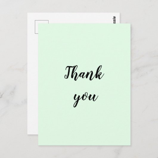 Eenvoudig minimaal elegant dank u elegant gebruik briefkaart (Voorkant / Achterkant)