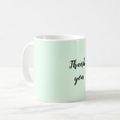 Eenvoudig minimaal elegant dank u elegant gebruik  koffiemok (Voorkant links)