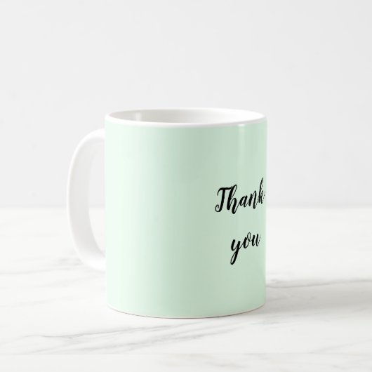 Eenvoudig minimaal elegant dank u elegant gebruik koffiemok (Voorkant links)