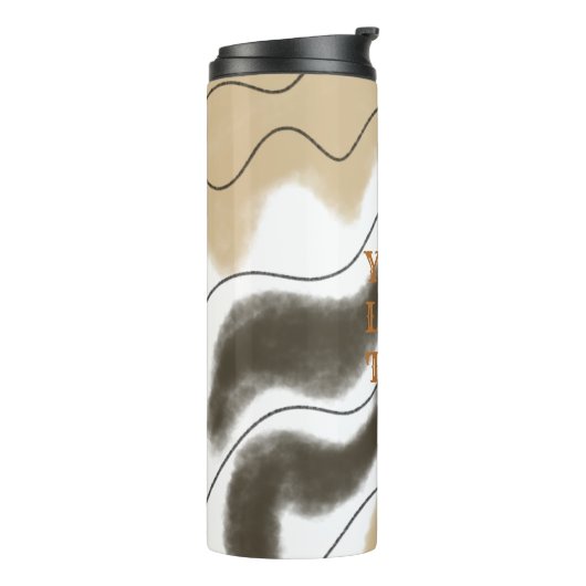 Eenvoudig minimaal elegant dankzij elegant aangepa thermosbeker (Gedraaid links)