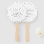 Eenvoudig minimaal elegant grafisch Vrijgezellenfe Handwaaier (Voorkant en achterkant)