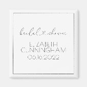 Eenvoudig minimaal elegant grafisch Vrijgezellenfe Magneet (Voorkant)