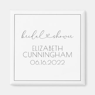 Eenvoudig minimaal elegant grafisch Vrijgezellenfe Magneet