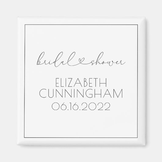 Eenvoudig minimaal elegant grafisch Vrijgezellenfe Magneet (Voorkant)