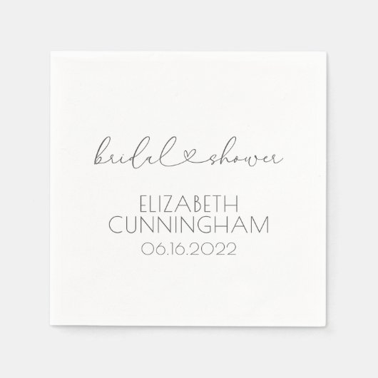 Eenvoudig minimaal elegant grafisch Vrijgezellenfe Servet (Voorkant)