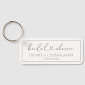 Eenvoudig minimaal elegant grafisch Vrijgezellenfe Sleutelhanger (Achterkant)