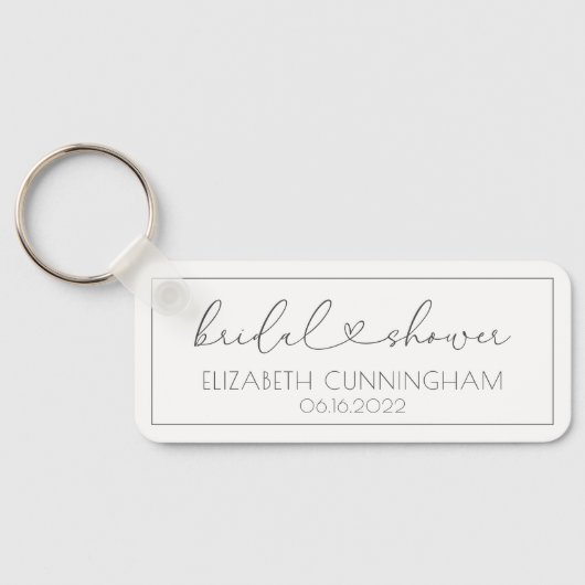 Eenvoudig minimaal elegant grafisch Vrijgezellenfe Sleutelhanger (Achterkant)