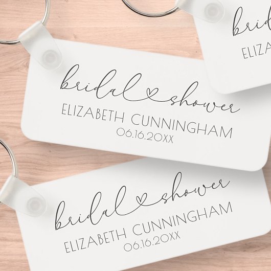 Eenvoudig minimaal elegant grafisch Vrijgezellenfe Sleutelhanger