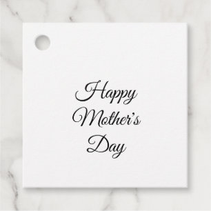 Eenvoudig minimaal elegant happy moederdag cadeau bedankjes labels