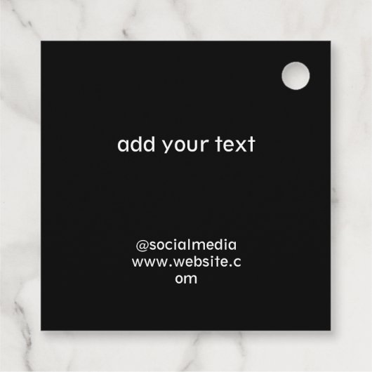 Eenvoudig minimaal elegant happy moederdag cadeau bedankjes labels (Achterkant)