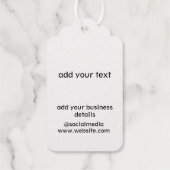 Eenvoudig minimaal elegant kerstcadeau label (Achterkant)