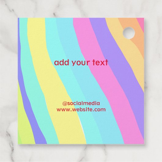 Eenvoudig minimaal elegant kerstcadeau label (Achterkant)