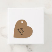 Eenvoudig minimaal elegant kerstcadeau label (In situ)