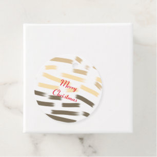 Eenvoudig minimaal elegant kerstcadeau label