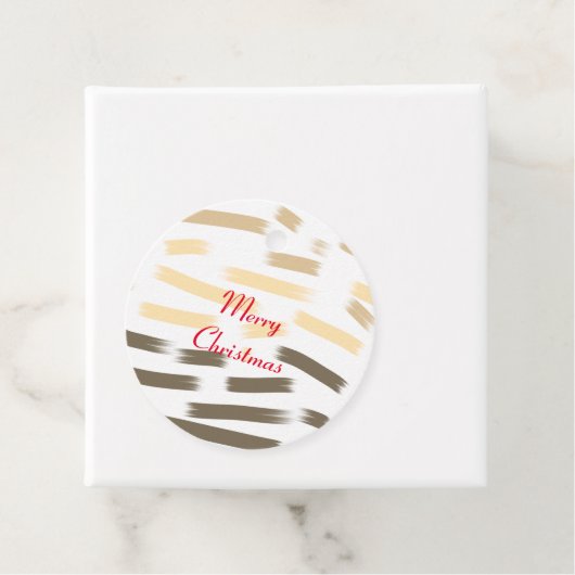 Eenvoudig minimaal elegant kerstcadeau label (In situ)