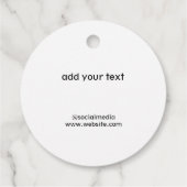 Eenvoudig minimaal elegant kerstcadeau label (Achterkant)