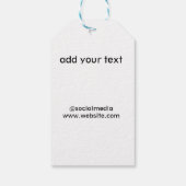 Eenvoudig minimaal elegant kerstcadeau label cadeaulabel (Achterkant)