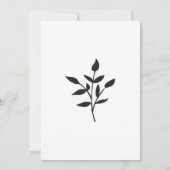 Eenvoudig minimaal elegant modern botanisch huweli kaart (Achterkant)