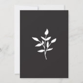 Eenvoudig minimaal elegant modern botanisch huweli kaart (Achterkant)