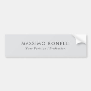 Eenvoudig Minimaal Elegant Modern Grijs Bumpersticker