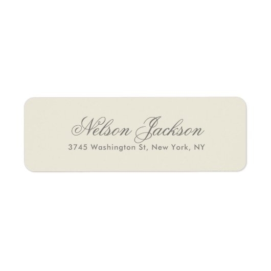 Eenvoudig Minimaal Elegant Modern Pastel Etiket (Voorkant)