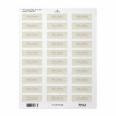 Eenvoudig Minimaal Elegant Modern Pastel Etiket (Full Sheet)