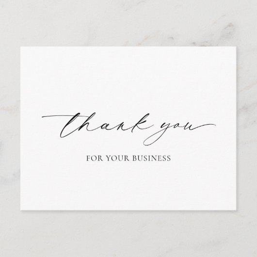 Eenvoudig Minimaal Elegant Modern Zakelijk Bedankt Briefkaart (Voorkant)