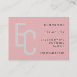 Eenvoudig minimaal elegant pastel rode grijs visitekaartje