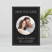 Eenvoudig Minimaal Elegant Persoonlijk Fotohuwelij Kaart (Staand voorkant)