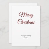 Eenvoudig minimaal elegant voor jouw tekst kerst (Voorkant / Achterkant)