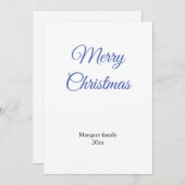 Eenvoudig minimaal elegant voor jouw tekst kerst (Voorkant / Achterkant)