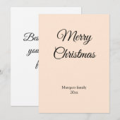 Eenvoudig minimaal elegant voor jouw tekst kerst (Voorkant / Achterkant)