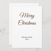 Eenvoudig minimaal elegant voor jouw tekst kerst (Voorkant / Achterkant)