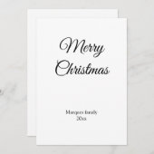 Eenvoudig minimaal elegant voor jouw tekst kerst (Voorkant / Achterkant)