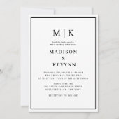 Eenvoudig minimaal en chique | Bruiloft Kaart (Voorkant)