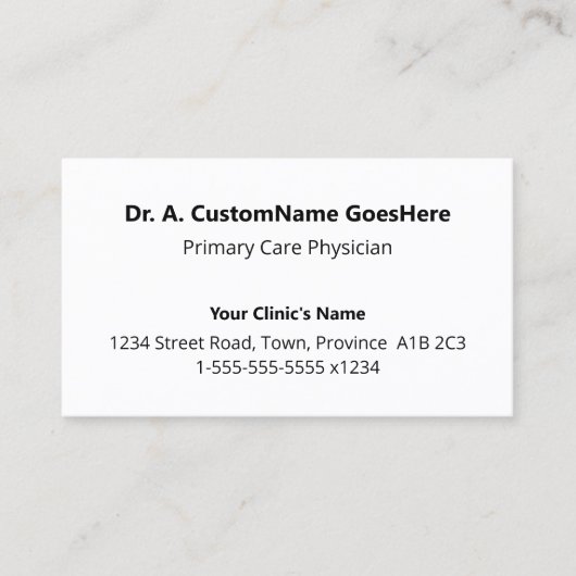 Eenvoudig, minimaal en eenvoudig Visitekaartje (Voorkant)