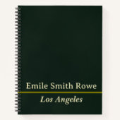 Eenvoudig minimaal Entrance Green Spiral Notitiebo Notitieboek (Voorkant)