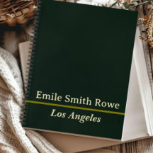 Eenvoudig minimaal Entrance Green Spiral Notitiebo