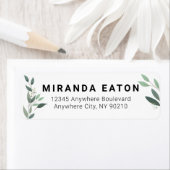 Eenvoudig minimaal Eucalyptus Greenery Return-adre Etiket (Insitu)