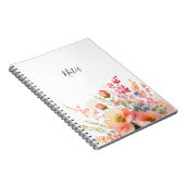 Eenvoudig minimaal floraal alledaags Notitieboek v (Rechterzijde)