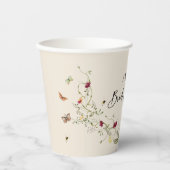 Eenvoudig minimaal floraal Vrijgezellenfeest feest Papieren Bekers (Voorkant)