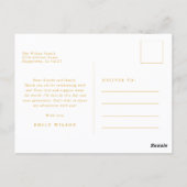Eenvoudig Minimaal Foto Goud Script Afstuderen Briefkaart (Achterkant)